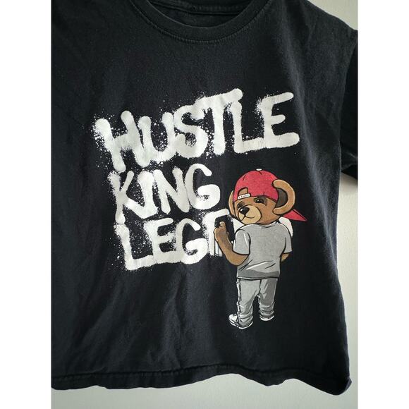 Kids Vibes Hustle Savage Bear King Legend T Shirt Size Medium - Picture 2 of 4
